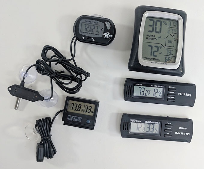 Zilla Reptile Terrarium Thermometer & Humidity Gauge 
