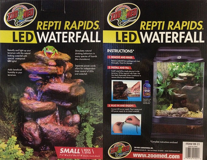 Zoo Med Repti Rapids LED Waterfall